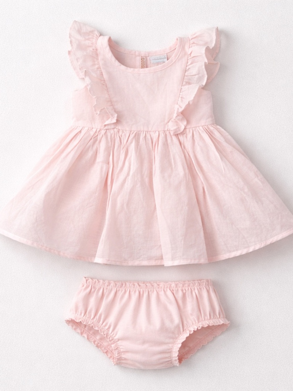 Edgehill Collection Pink cotton dress and diaper cover set size 3 months NWT